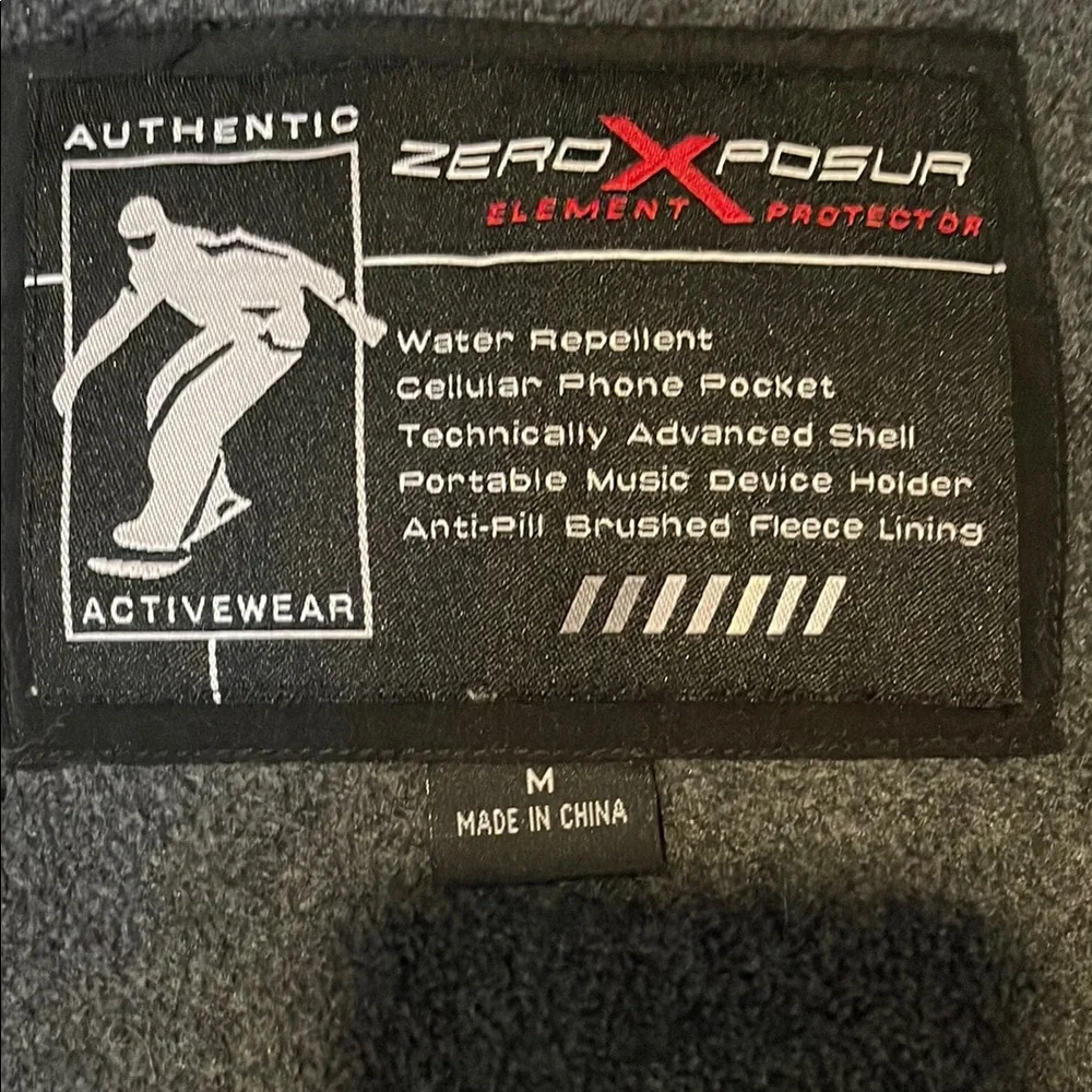 Zero x posur Black and Gray Puffer Jacket